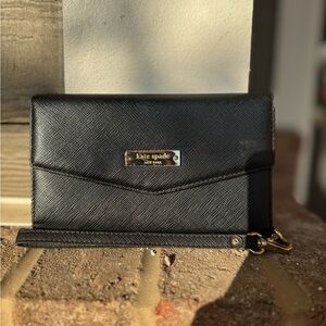 Kate Spade Black Leather Clutch